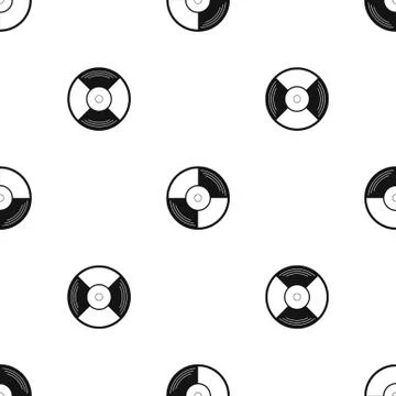 Vinyl record pattern seamless black Stockillustratie