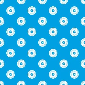 Vinyl record pattern seamless blue Stock Illustration