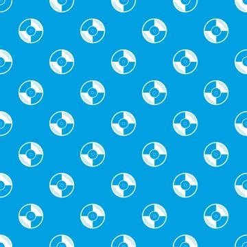 Vinyl record pattern seamless blue Stockillustratie