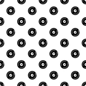 Vinyl record pattern seamless Stock Illustration