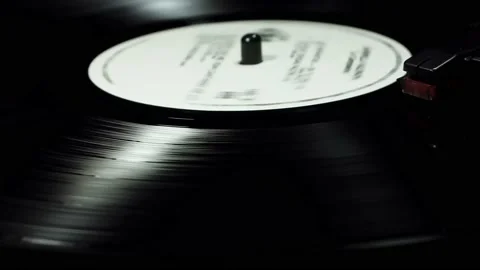 Vinyl record player close up Stock Footage 189551461