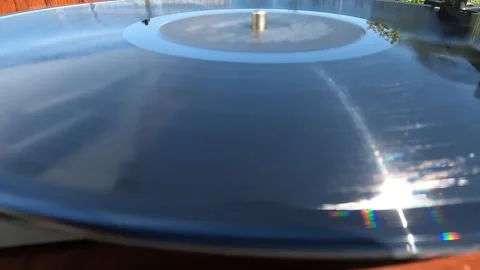 Vinyl Record Player Close Up Rotation Stock Footage 314897873