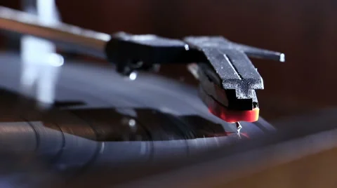 Vinyl Record Player Close-Up Stylus Needle Stock Footage 58744340
