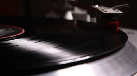 Vinyl Record Player Stock Footage 37991578