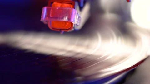 Vinyl record player Stock Footage 85355486