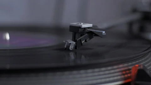 Vinyl record player Stock Footage 97133233