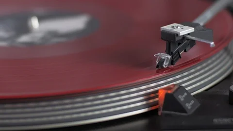 Vinyl record player Stock Footage 97133406