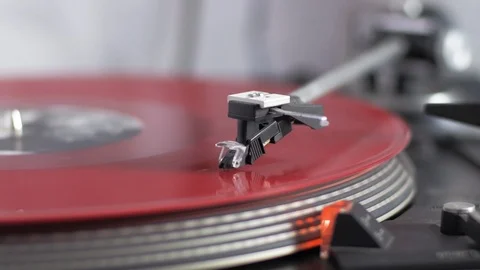 Vinyl record player Stock Footage 97133577