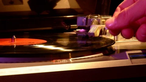 Vinyl record player Stock Footage 98619277