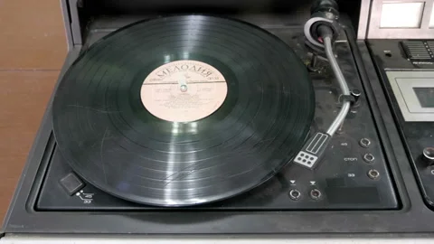 Vinyl Record Player Stock Footage 99415319