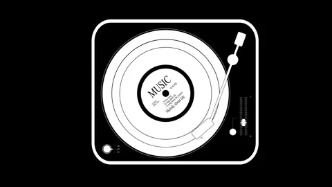 Vinyl record player Stock Footage 266433268