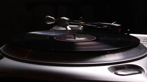 Vinyl Record Player (hand) Stock Footage 37994992