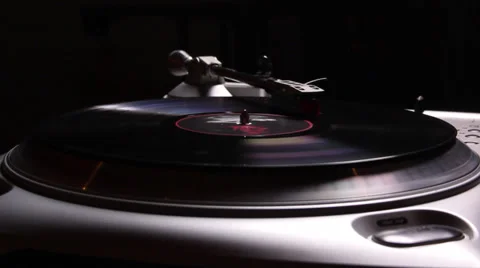 Vinyl Record Player (hand) Stock Footage 37996151