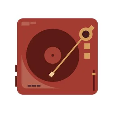Vinyl record player icon Stock Illustration