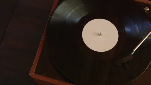 Vinyl record player pan Video stock 101495022