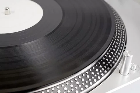 Vinyl record on the player Stock Photos