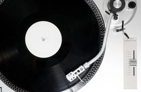 Vinyl record on the player Stock Photos
