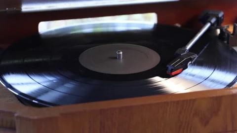 Vinyl Record Player Playing 2 Stock Footage 153489312