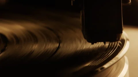 Vinyl Record Player Shots - High Quality Cinematic Stock Footage 244148413