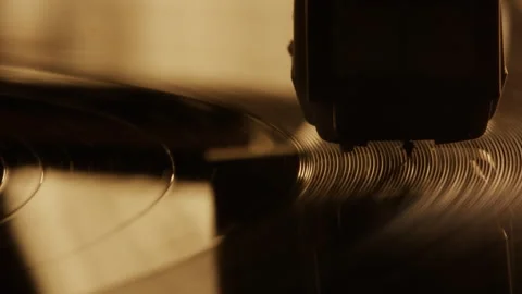 Vinyl Record Player Shots - High Quality Cinematic - Needle Drops Stock Footage 244148596