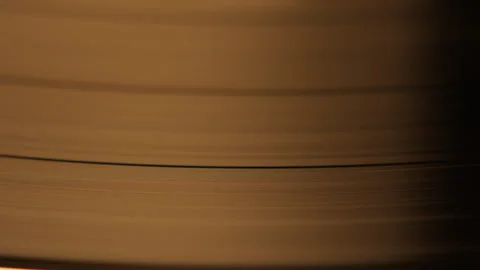 Vinyl Record Player Shots - High Quality Cinematic - Grooves Side Stock Footage 244148825