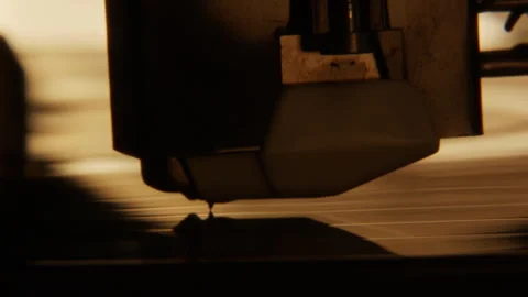 Vinyl Record Player Shots - High Quality Cinematic - Profi;e Head and Needle Stock Footage 244149089