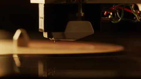 Vinyl Record Player Shots - High Quality Cinematic - Needle and Head Stock Footage 244149338