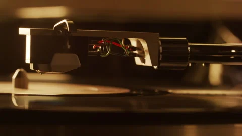 Vinyl Record Player Shots - High Quality Cinematic - Profile MS Stock Footage 244149510