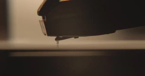 Vinyl Record Player Shots - High Quality Cinematic. Macro head and needle Stock Footage 244149941