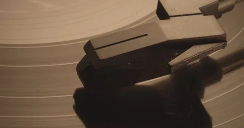 Vinyl Record Player Shots - High Quality Cinematic - top down Stock Footage 244150058