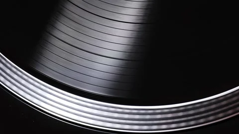 Vinyl Record player turning Close Up background Stock Footage 240699849