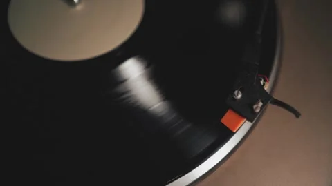 Vinyl record player vintage black disc HD Stock-Footage 334656380