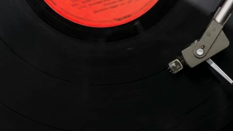 Vinyl record playing Stock Photos