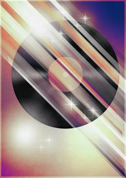 Vinyl record poster Stockillustratie