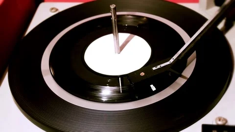 Vinyl record rotating spinning dj music Stock-Footage 334656374