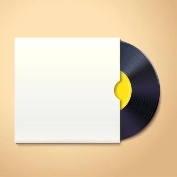 Vinyl record with shadow Stock Illustration