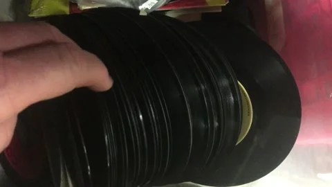 Vinyl Record Shopping Stock Footage 172451451