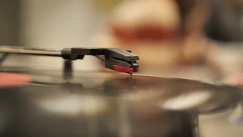 The vinyl record is spinning. Stock Footage 171462869