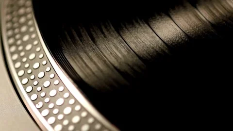 Vinyl Record Spinning On Turntable dj music player Stock-Footage 334656276