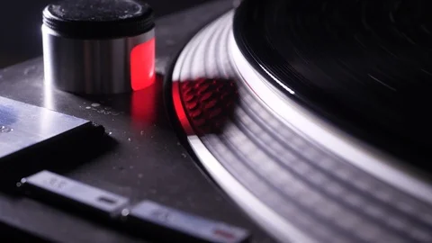 Vinyl Record Spinning On A Turntable. Видео 104754836