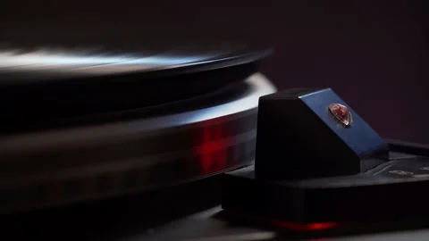 Vinyl record spinning on turntable. Stock Footage 131997503