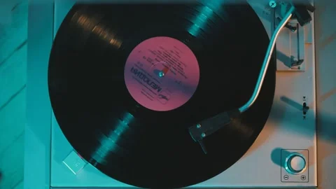 The vinyl record spins in the turntable9 스톡 동영상 137904102