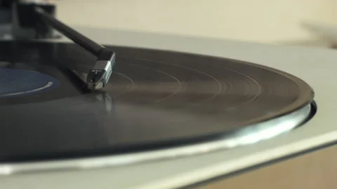 A Vinyl Record Stops Playing on a Record Player Stock-Footage 130681942
