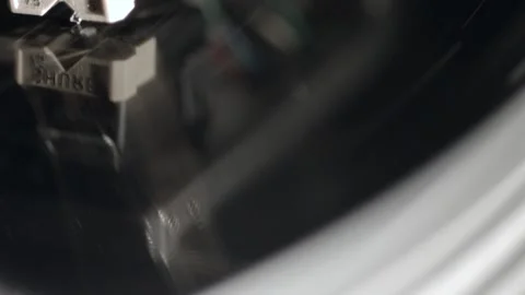 Vinyl record on a turntable Stock Footage 98646923