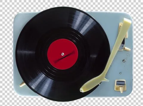 Vinyl record on turntable Stock Photos