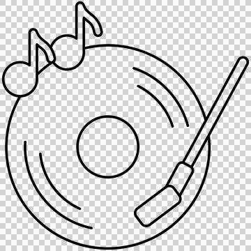 Vinyl record turntable player Stock Illustration