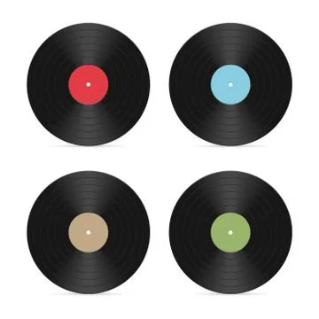 Vinyl record vector illustration isolated on white background Stock Illustration