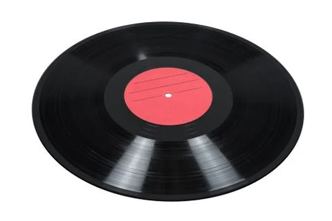 Vinyl record on white background Stock Photos
