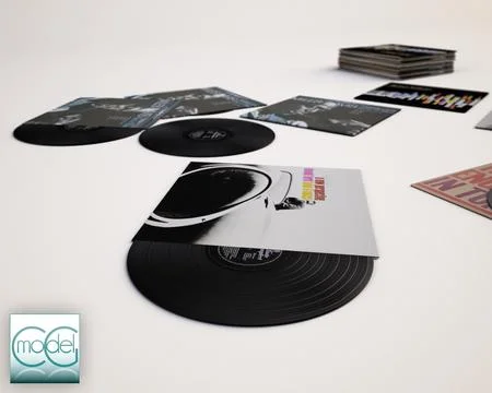 Vinyl records 3D Model