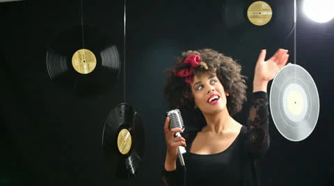 Vinyl records Stock Footage 22563261